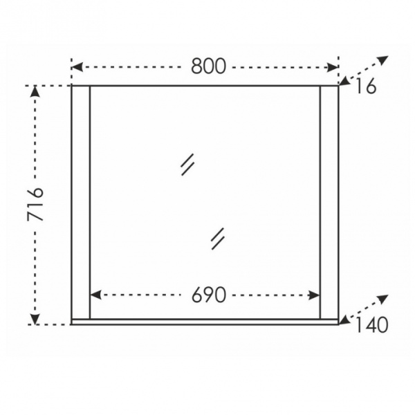 Зеркало (80х72) СаНта Венера 80 121009