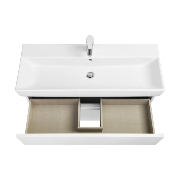 Тумба под раковину Roca Oleta 100 белый матовый, 2 ящика, A857641501