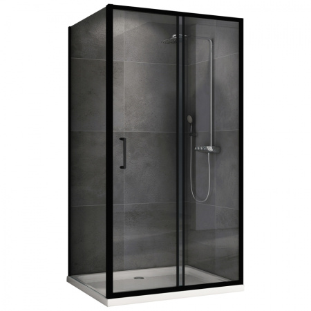 Душевой уголок (150х100) ABBER Schwarzer Diamant AG30150B5-S100B5 черный