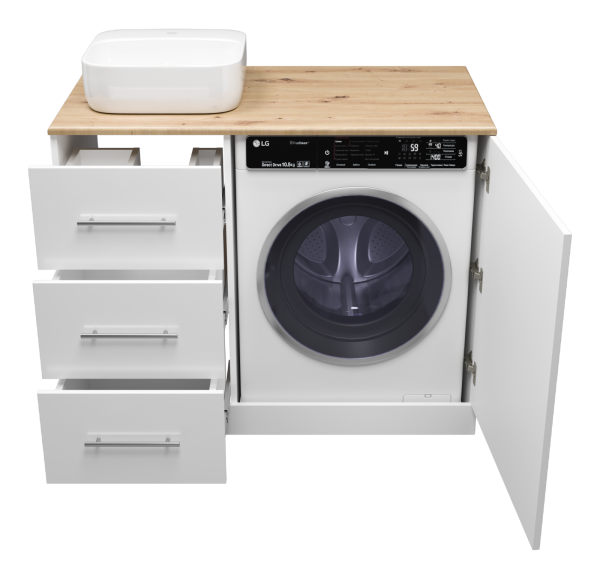 Тумба под стиральную машину Misty Респект 110  левая Э-Рес01110-13ЯЛ