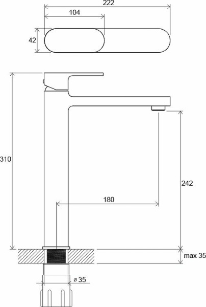 Смеситель для раковины Ravak Chrome CR 015.00 X070100 Смеситель для раковины Ravak Chrome CR 015.00 X070100