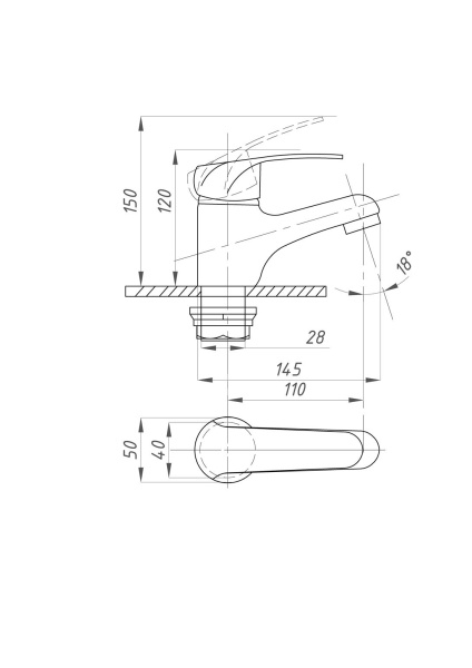 Смеситель для раковины ПСМ-Профсан  ProfECO PSM-747-037