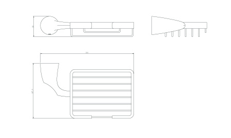 Мыльница решетка RUSH Devon DE75410