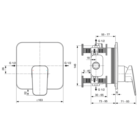 Смеситель для душа Ideal Standard CERAPLAN BD254AA