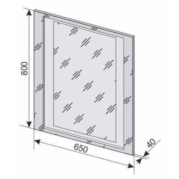 Зеркало с подсветкой Style Line Прованс (65x80) СС-00000444 белый