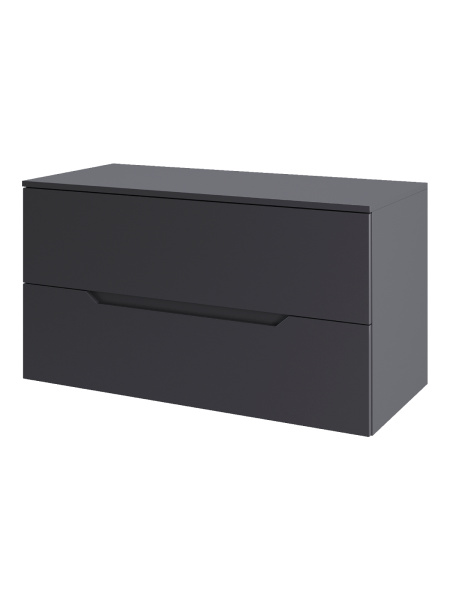 Тумба без раковины подвесная 100 столешница МДФ Orange Line Li-100TugMDF матовый графит