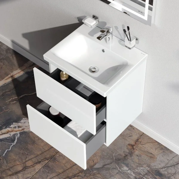 Тумба без раковины 50 см Am.Pm Gem M90FHX0502WG белый глянец