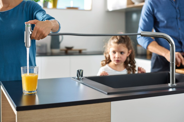 Смеситель для кухни Hansgrohe Metris Select M71 73819000 хром Смеситель для кухни Hansgrohe Metris Select M71 73819000 хром