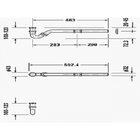 Сифон для биде Duravit 0050270000