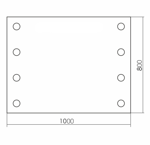 Зеркало (100х80) Silver Mirrors  Антураж ФР-00002173