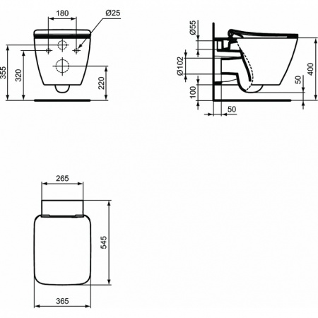 Унитаз + инсталляция Ideal Standard Strada II AquaBlade P387001