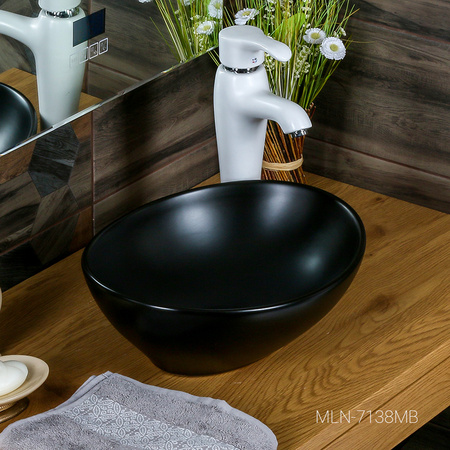 Раковина Jorno Melana MLN-7138MB (матовая черная)