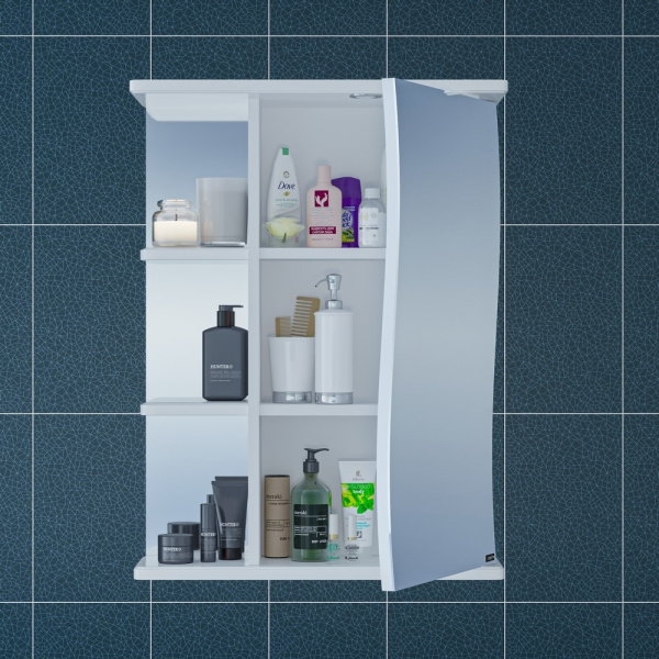 Зеркальный шкаф (55х72)  СаНта Волна 55  101012