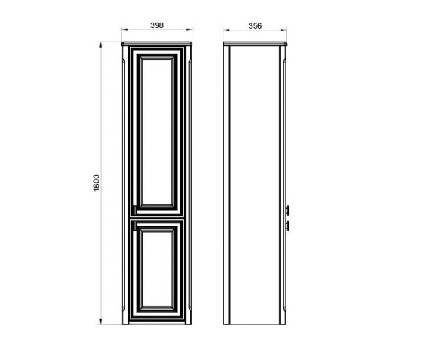 Пенал ASB-Woodline Кастелло 40 12070 (синий)