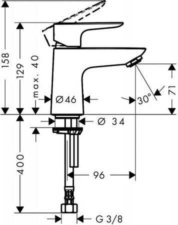 Кран для холодной воды Hansgrohe Talis E 71706000