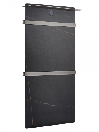 Полотенцесушитель электрический с каменной плитой Черный мрамор WONZON & WOGHAND STUTTGART, Темный графит WW-A504-GM