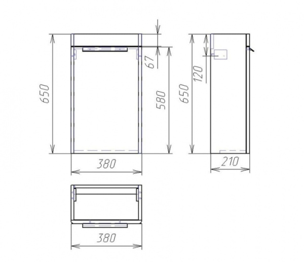 Шкаф-зеркало Alvaro Banos Viento 8403.1000