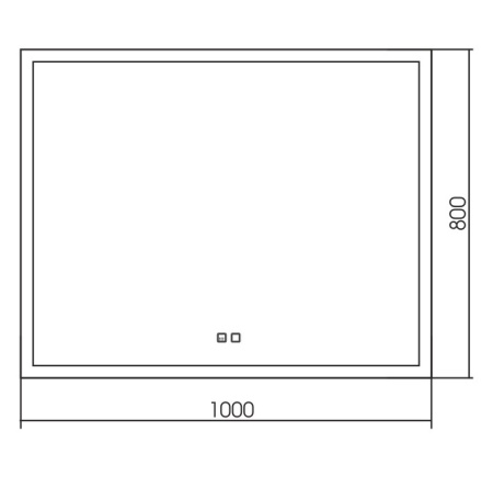 Зеркало (100х80) Silver Mirrors Гуверт LED-00002368