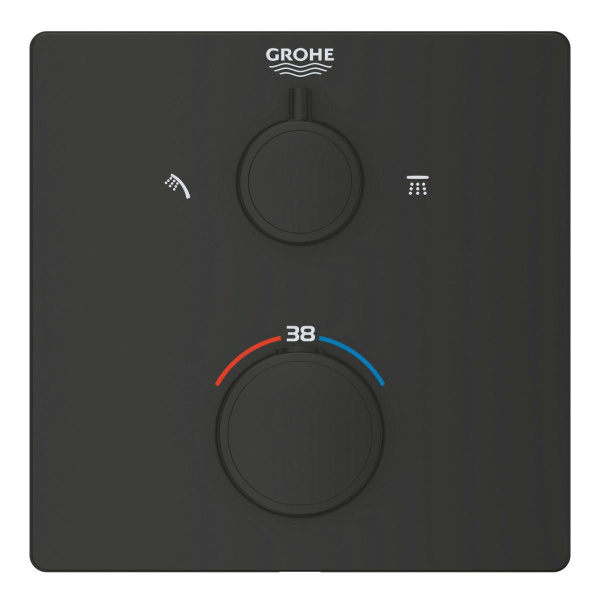 Термостат для душа GROHE Grohtherm 1022092430 (черный матовый)