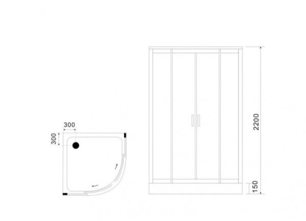 Душевая кабина Black&White G5501 900