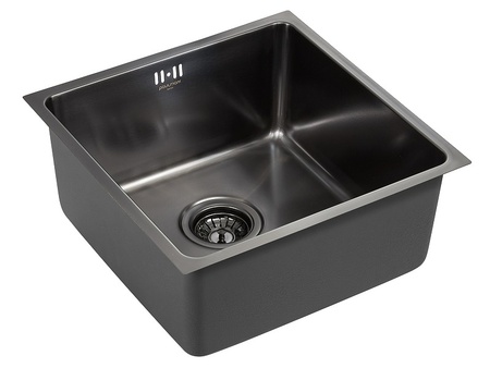 Кухонная мойка Paulmark Lassan PM304444-GM вороненая сталь