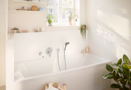 Смеситель для ванны встраиваемый с защитной комбинацией EN1717 Hansgrohe Rebris S 72467000 хром