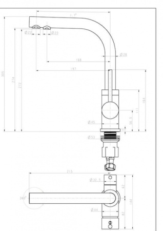 Смеситель для кухни Paulmark Essen Es213011-302-BR
