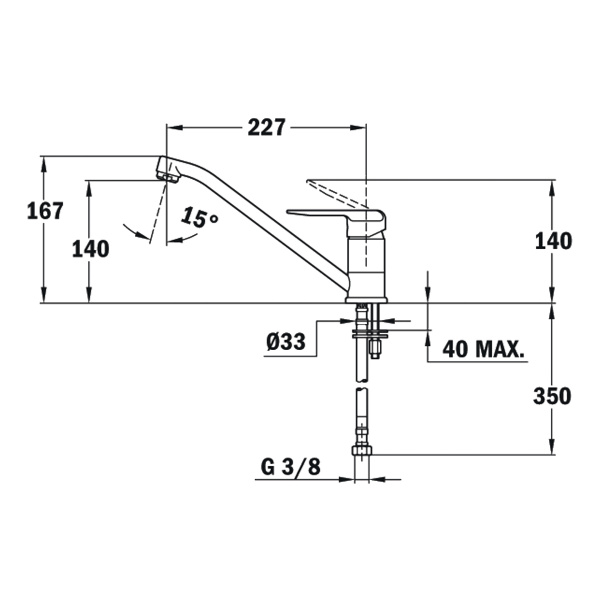 Смеситель для кухни Teka INCA 5391312 