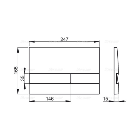 Клавиша смыва Alcaplast M1712-8
