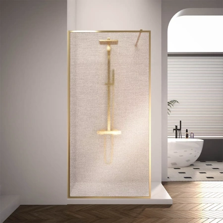 Душевая перегородка Veconi Korato KR-81GL, (100x200) KR81GL-100-10-C8 ламинированное золото