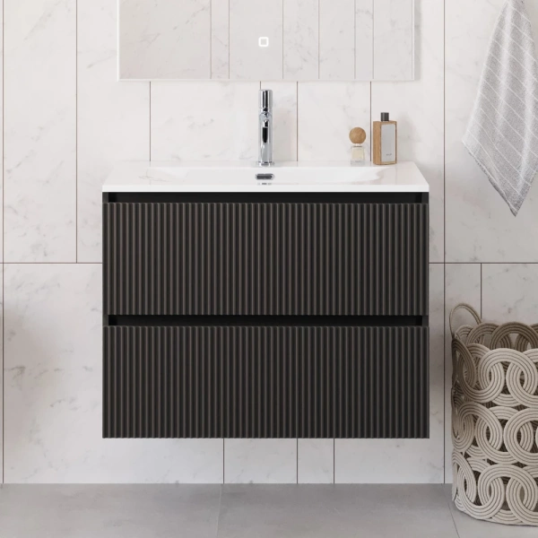 Тумба под раковину 80 BelBagno Uno UNO-800-2C-SO-GSO темно-серый матовый, без раковины