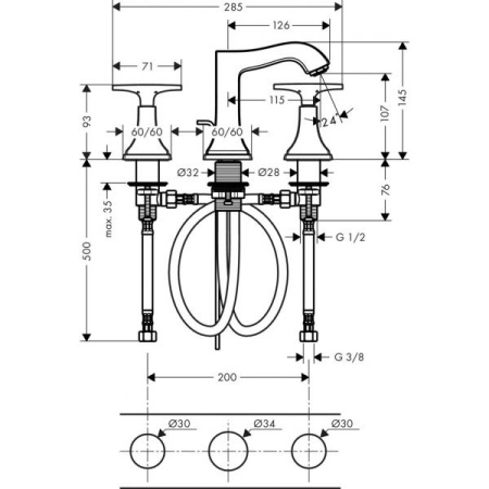 Смеситель для раковины Hansgrohe Metropol 31305000
