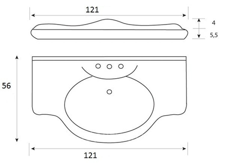 Раковина Cezares Stylus 121003F
