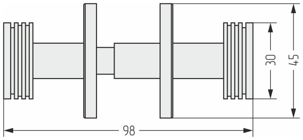 Крючок двойной Сунержа Каньон 00-2010-0004 хром глянец