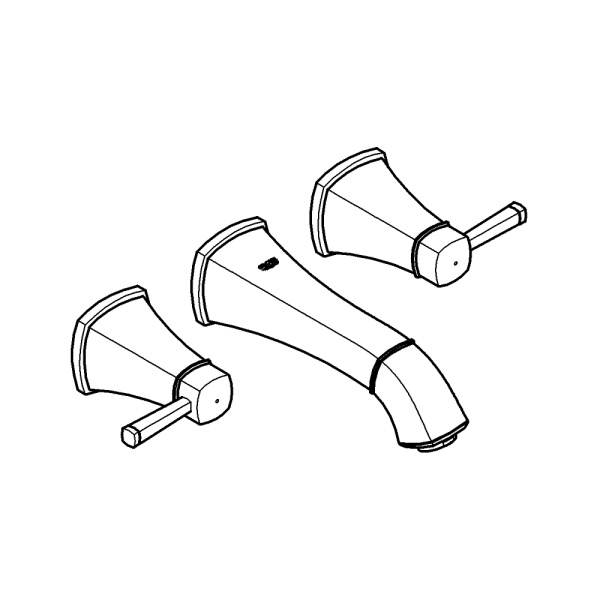 Смеситель для раковины Grohe Grandera 20414 IG0 (20414IG0) хром/золото Смеситель для раковины Grohe Grandera 20414 IG0 (20414IG0) хром/золото