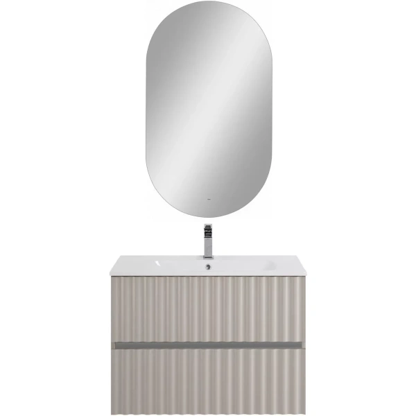 База под раковину Art&Max Еlegant AM-ELEGANT-800-2C-SO-GCM-LED Светло-серый матовый