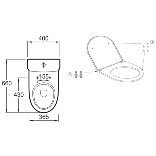 Крышка-сидение Soft close Jacob Delafon Odeon Up 8409K-00