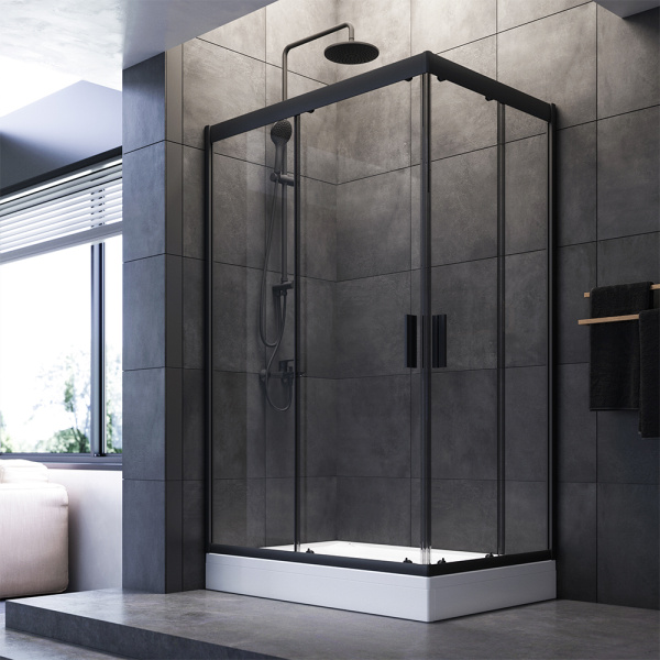 Душевой уголок (120х80) Am.Pm Gem Twin Slide W90G-404-120280-BT