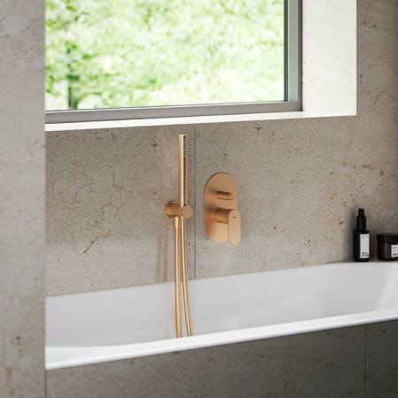 Смеситель для душа Ravak Eleganta EL 061.60RGB.O2 X070372 розовое золото