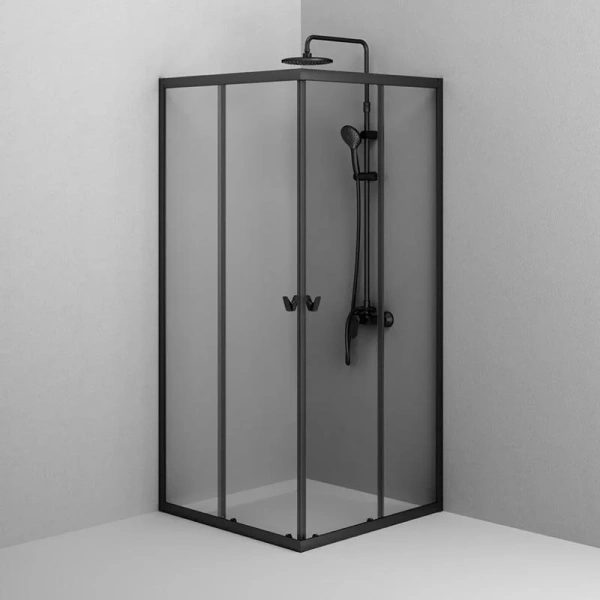 Душевой уголок (90х90) Am.Pm Sunny W87G-403-9090-BT черный матовый