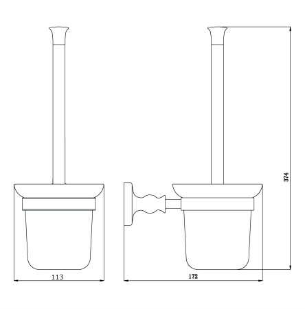 Ёрш для туалета RUSH Crete CR35710