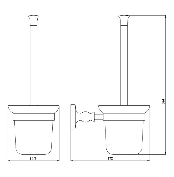Ёрш для туалета RUSH Crete CR35710