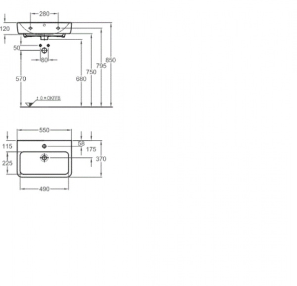 Раковина Geberit Renova Compact 226155000