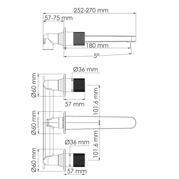 Смеситель для раковины WasserKraft Paar 8845