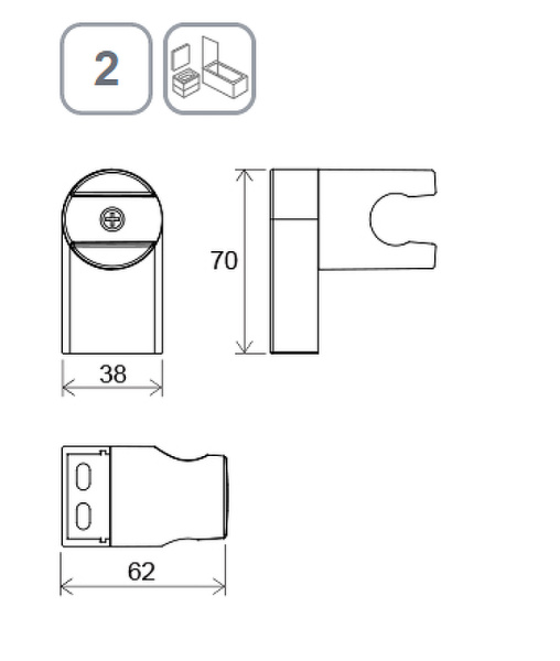 Душевой держатель Ravak Chrome X07P639 Душевой держатель Ravak Chrome X07P639