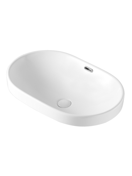 Раковина встраиваемая сверху (60х41) Agger ASB02600 белый глянец