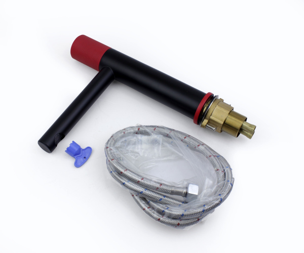 Смеситель для раковины Bronze de Luxe AVANGARDE черный, красный 2010RH