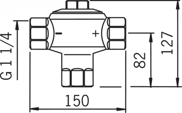 Oras 421232 Термостатический ограничивающий смесительный клапан для питьевой, DN 32, G 11/4