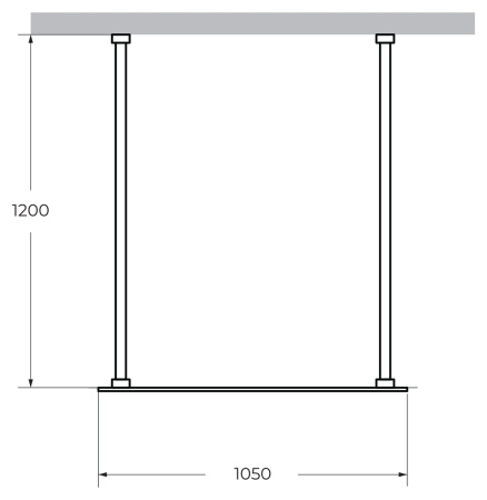 Душевая перегородка 105 см CEZARES LIBERTA LIBERTA-L-2-105-120-C-Cr