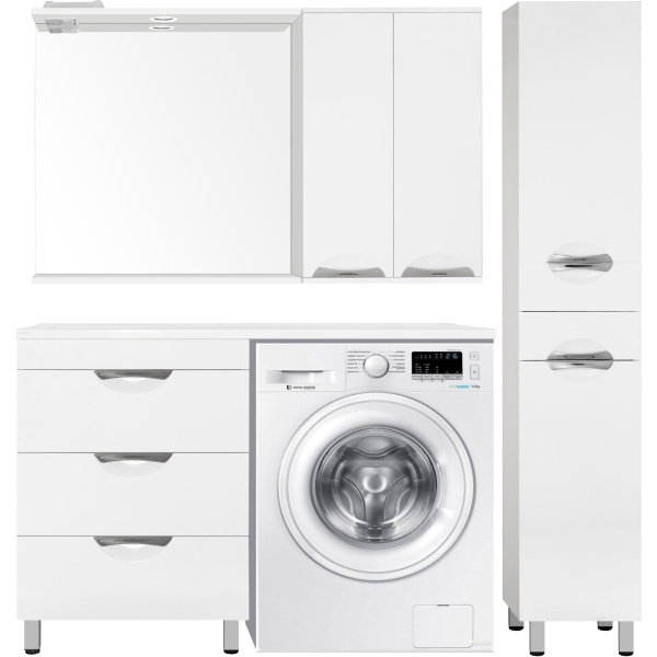 Тумба под стиральную машину напольная Style Line Жасмин 60 ЛС-00000644 белый